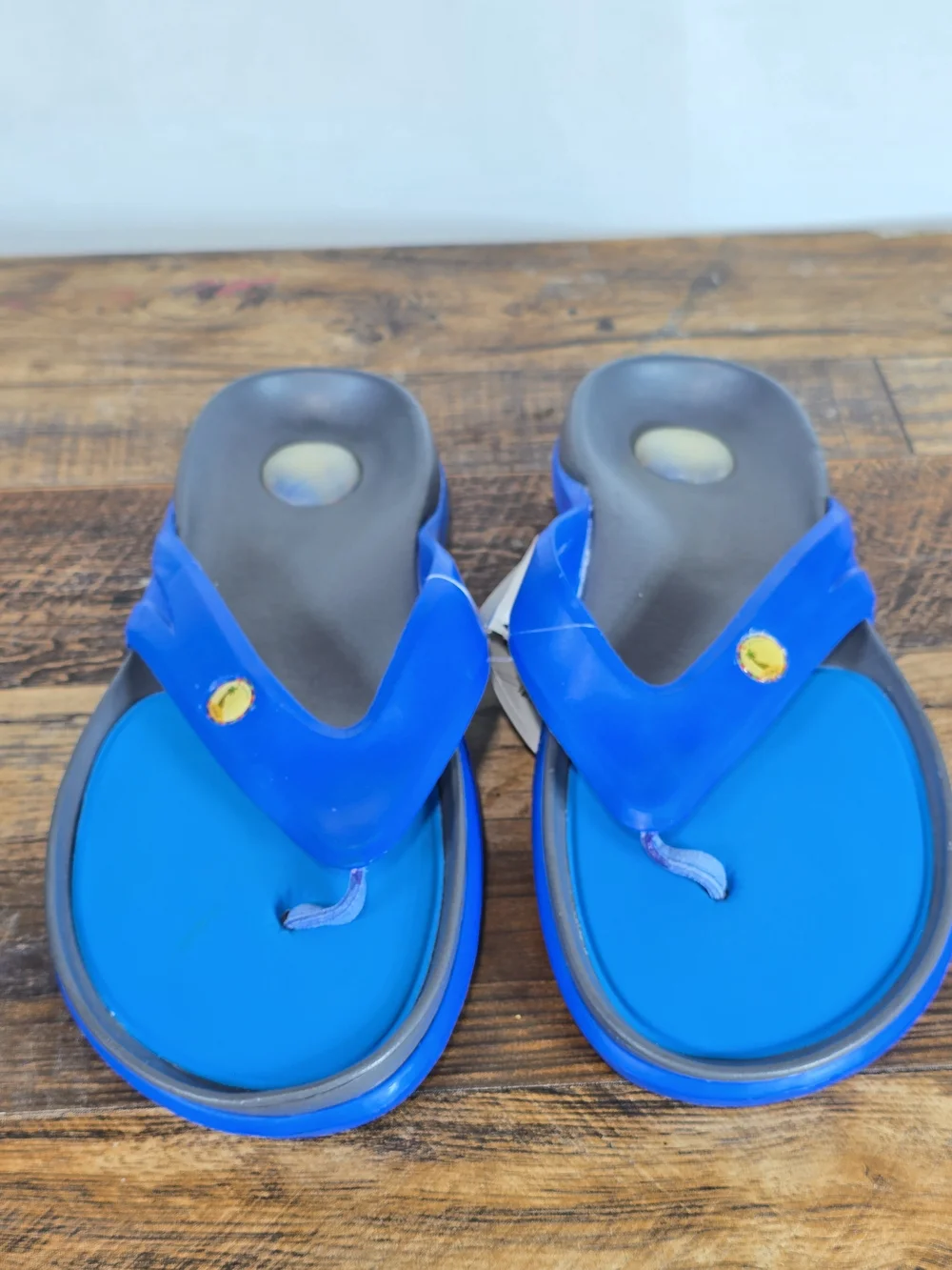 Men's Comfy Bright Blue Flip Flop Thong Sandals Size 9